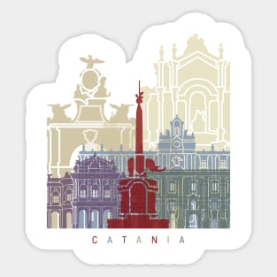 Catania skyline poster Sticker